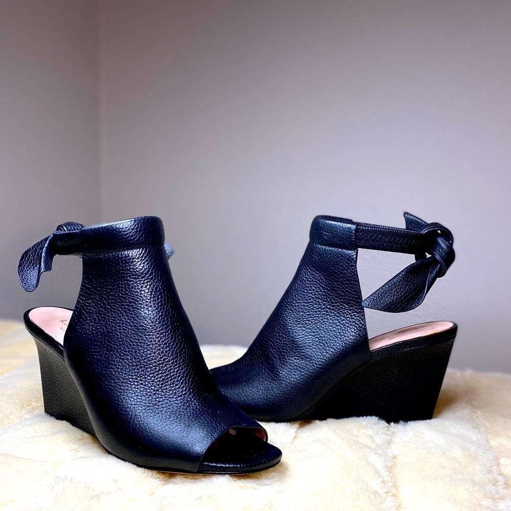 Kate Spade Leather BowTie Wedge